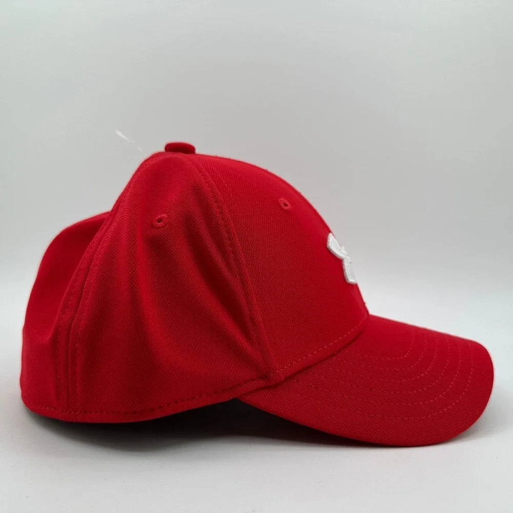 Under Armour Boys' UA Blitzing 3.0 Cap Kids S/M Red Stretch Fit Youth Hat NEW